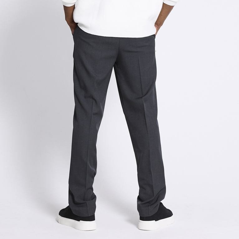 Straight dress pants "Aaron" Dk Grey melange